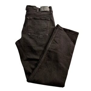 Levis Men's Jeans Size 38x31 Slim Straight Leg Fit Black Adult Denim Pants READ